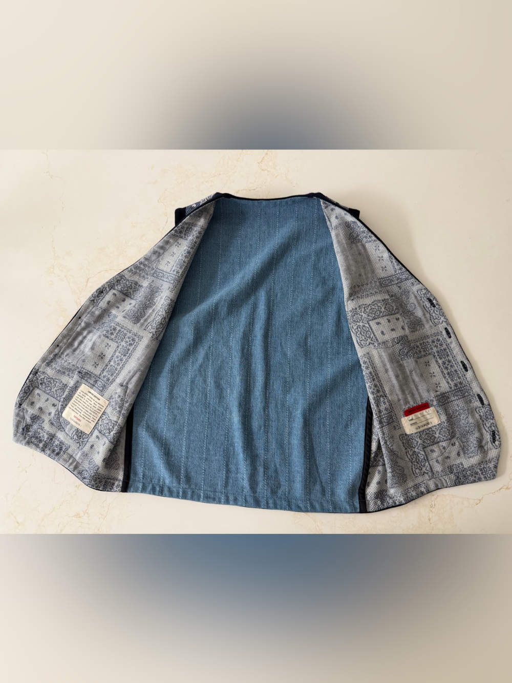 L’Egoiste blue patchwork vest - Picture 4 of 10